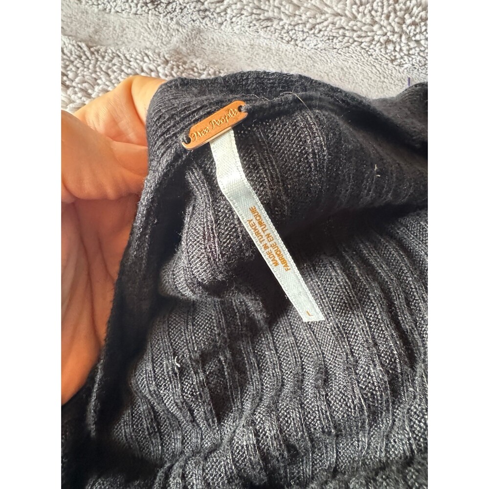 Free People long black ribbed cardigan - Picture 8 of 8